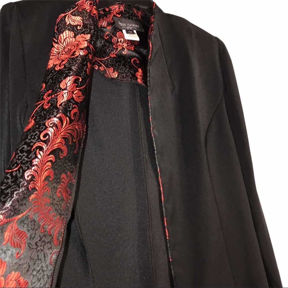 Vintage Two Piece Elegant Jacquard Trim Suit